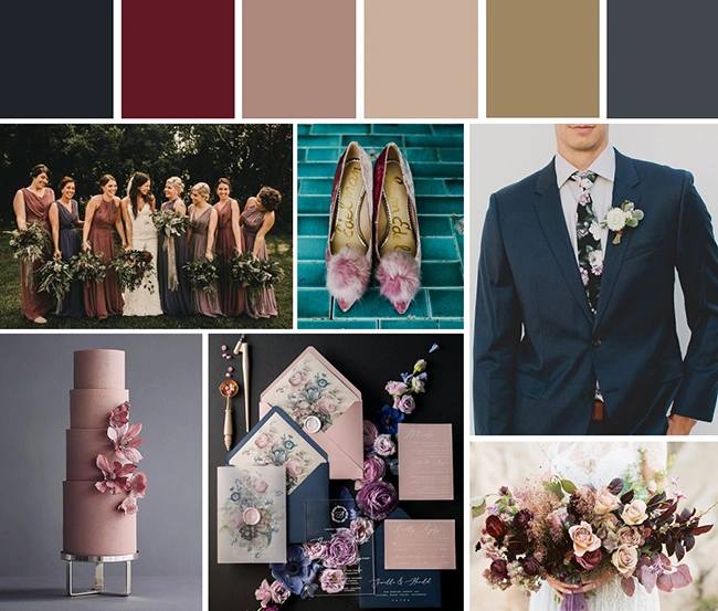paleta de colores en bodas y eventos